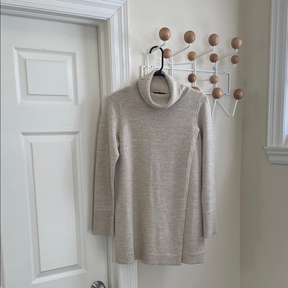 Eileen Fisher - Wool Alpaca Blend Turtle Neck Sweater - Neutral Cream- XS